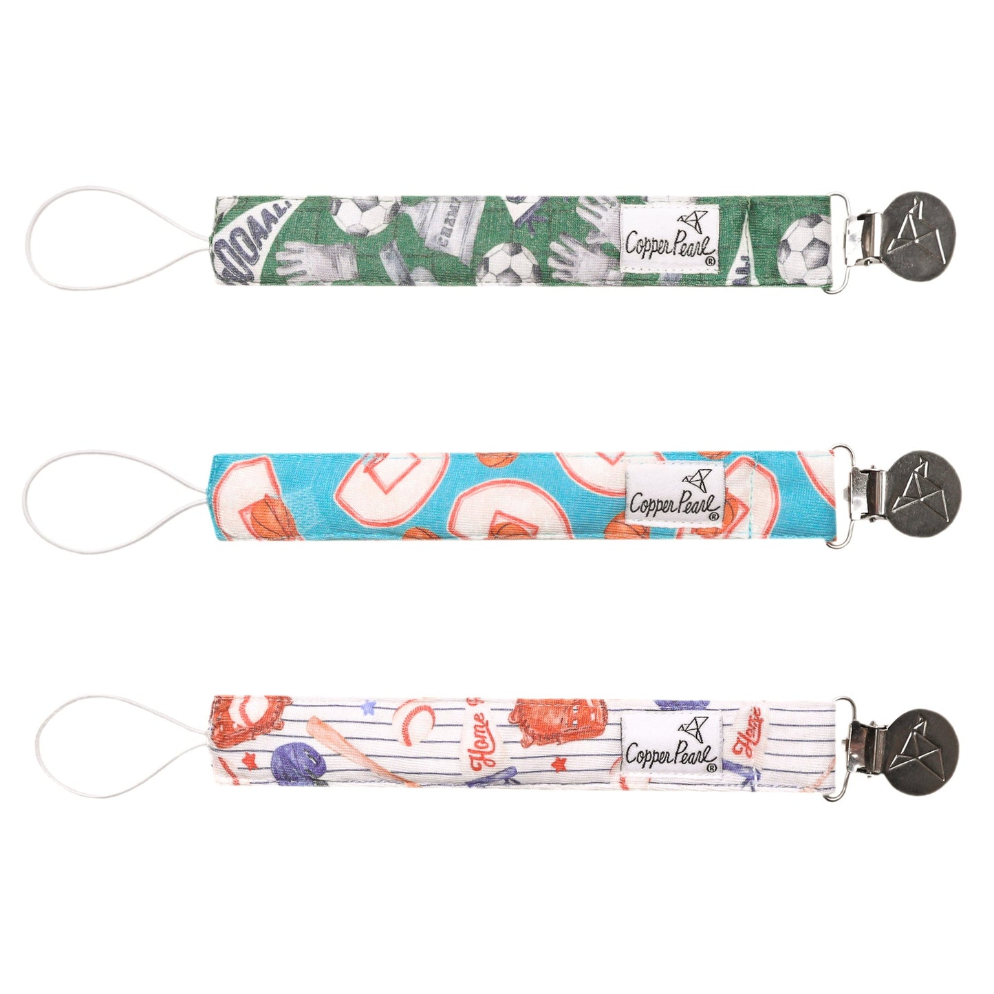 Copper Pearl Binky Clips (Set of 3) - All Star