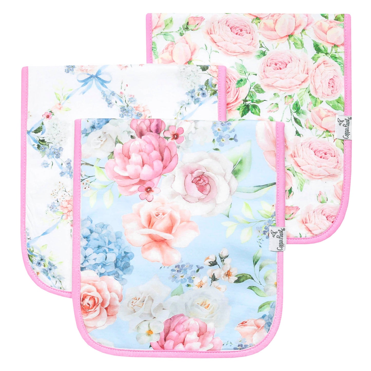 Copper Pearl Burp Cloth Set (3-pack) - Genevieve
