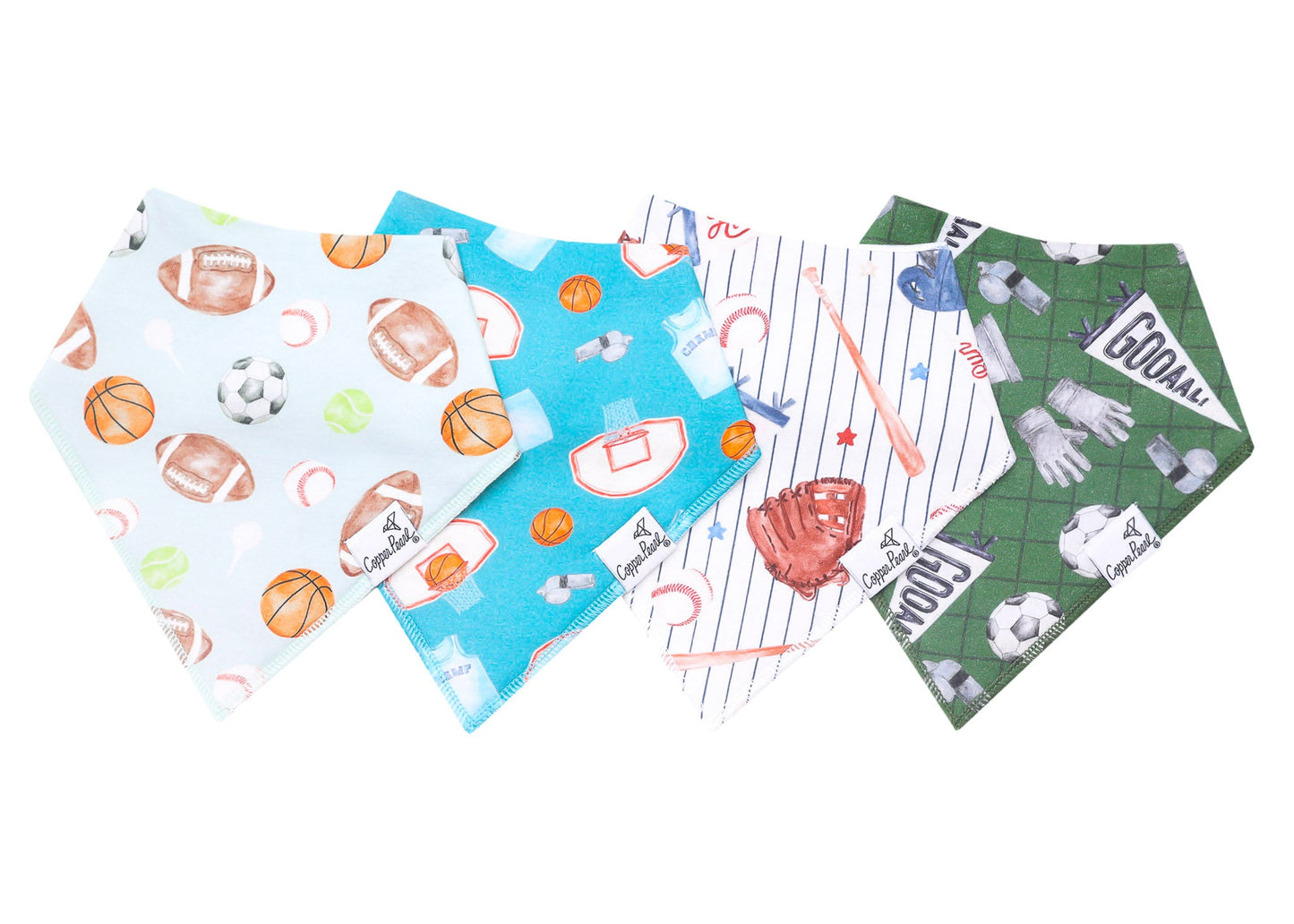Copper Pearl Bandana Bib Set (4-pack) - All Star