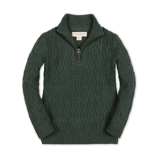 Forest Green Cable Sweater