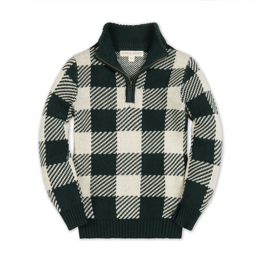 Green Check Intarsia Sweater
