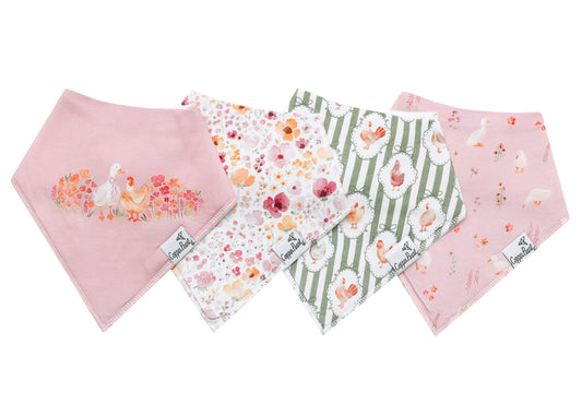 Copper Pearl Bandana Bib Set (4-pack) - Gigi