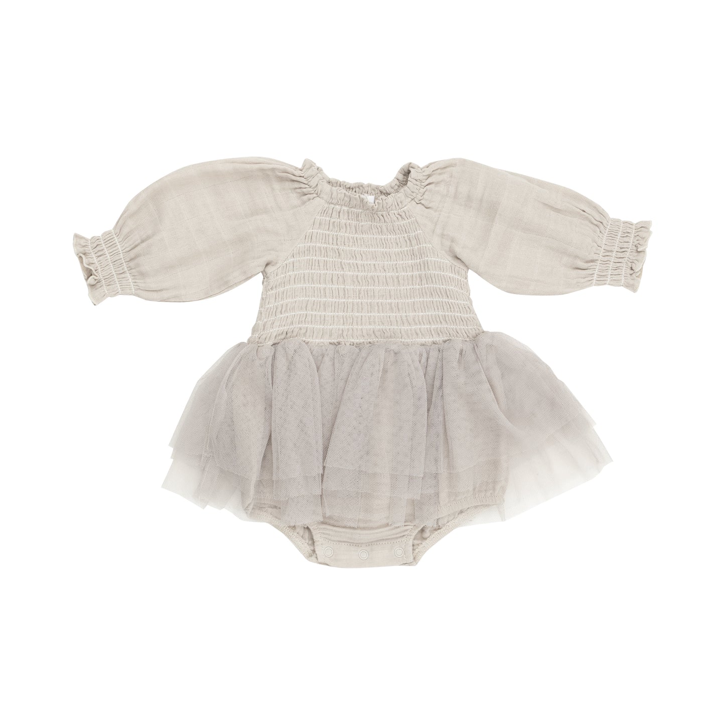 Oatmeal Smocked Tutu Bubble