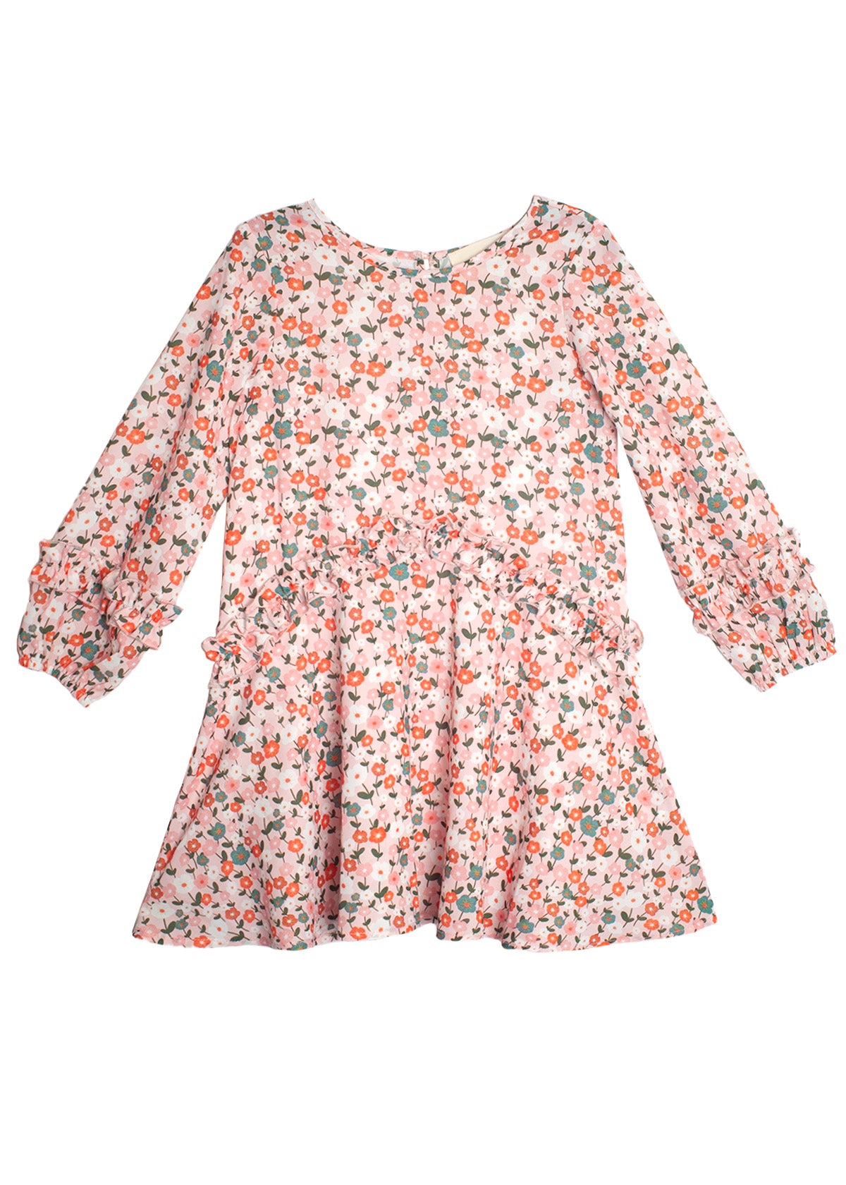 Organic Blooms Dress-Pink