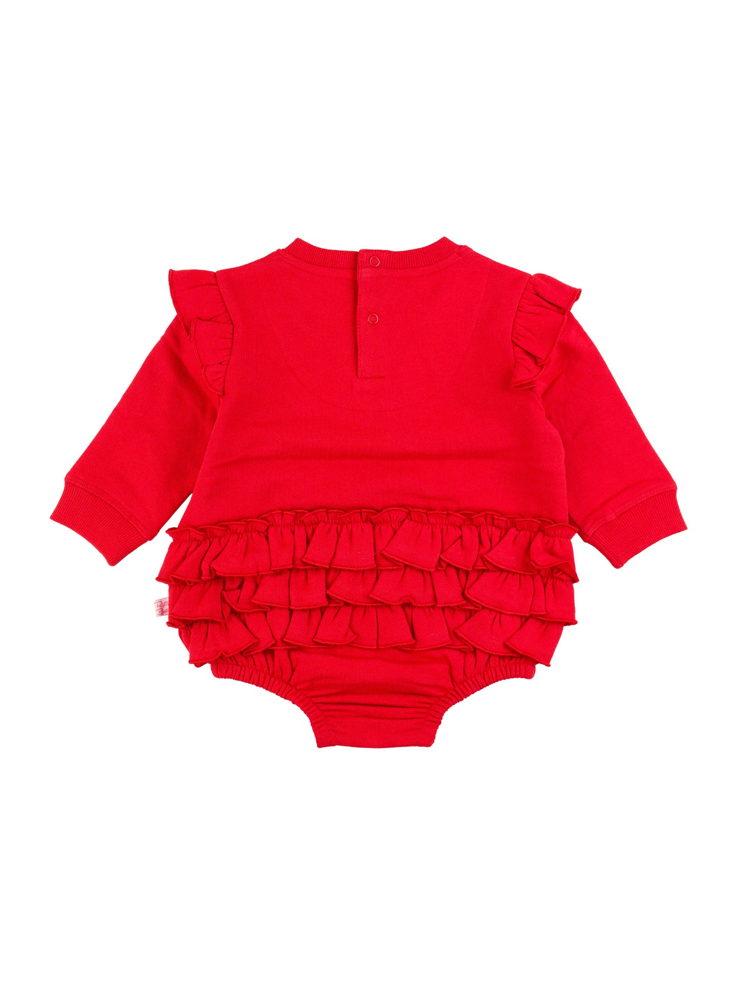 Sweatshirt Bubble Romper - Red