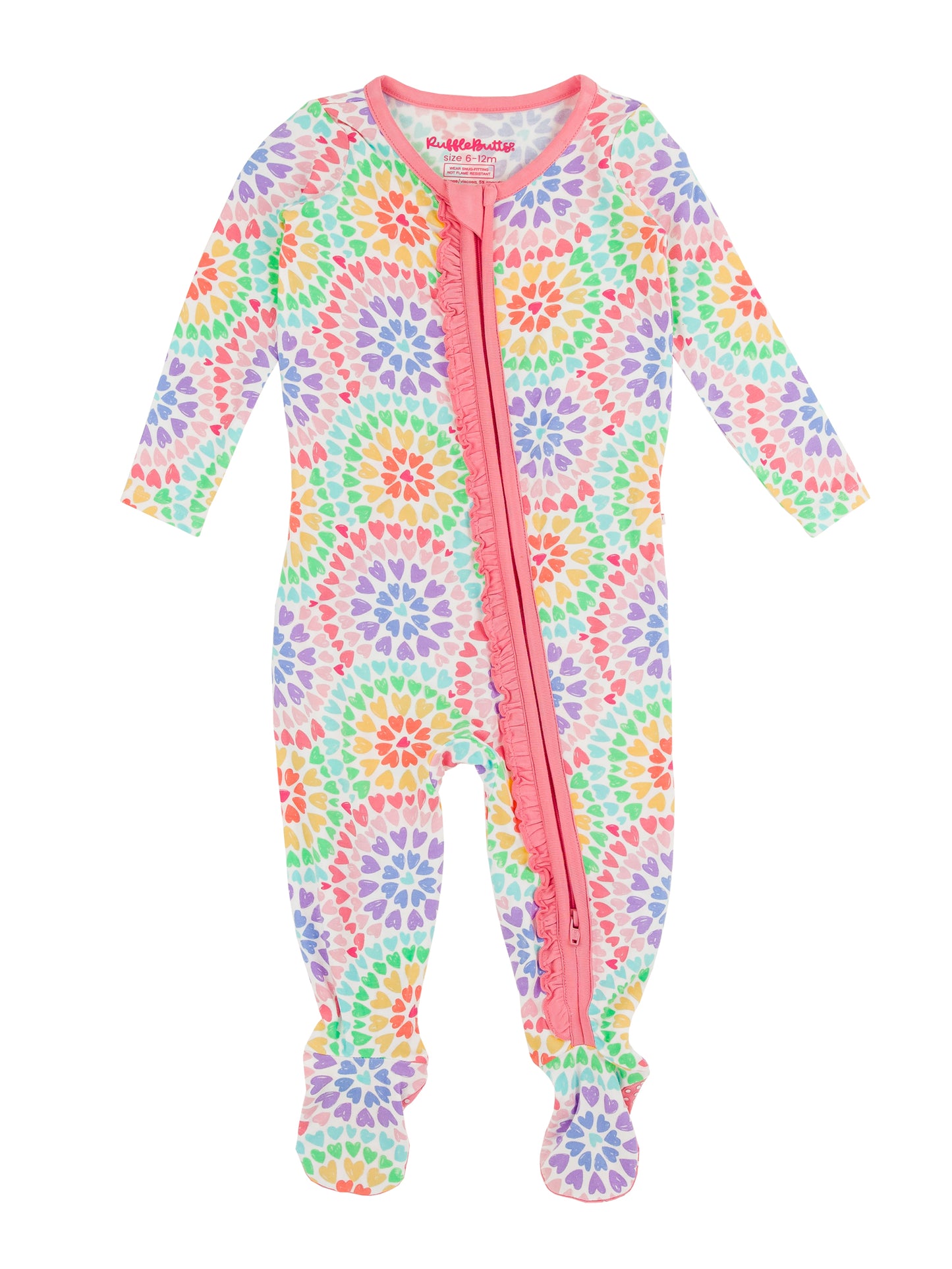 Kaleidoscope Hearts Footed Sleeper