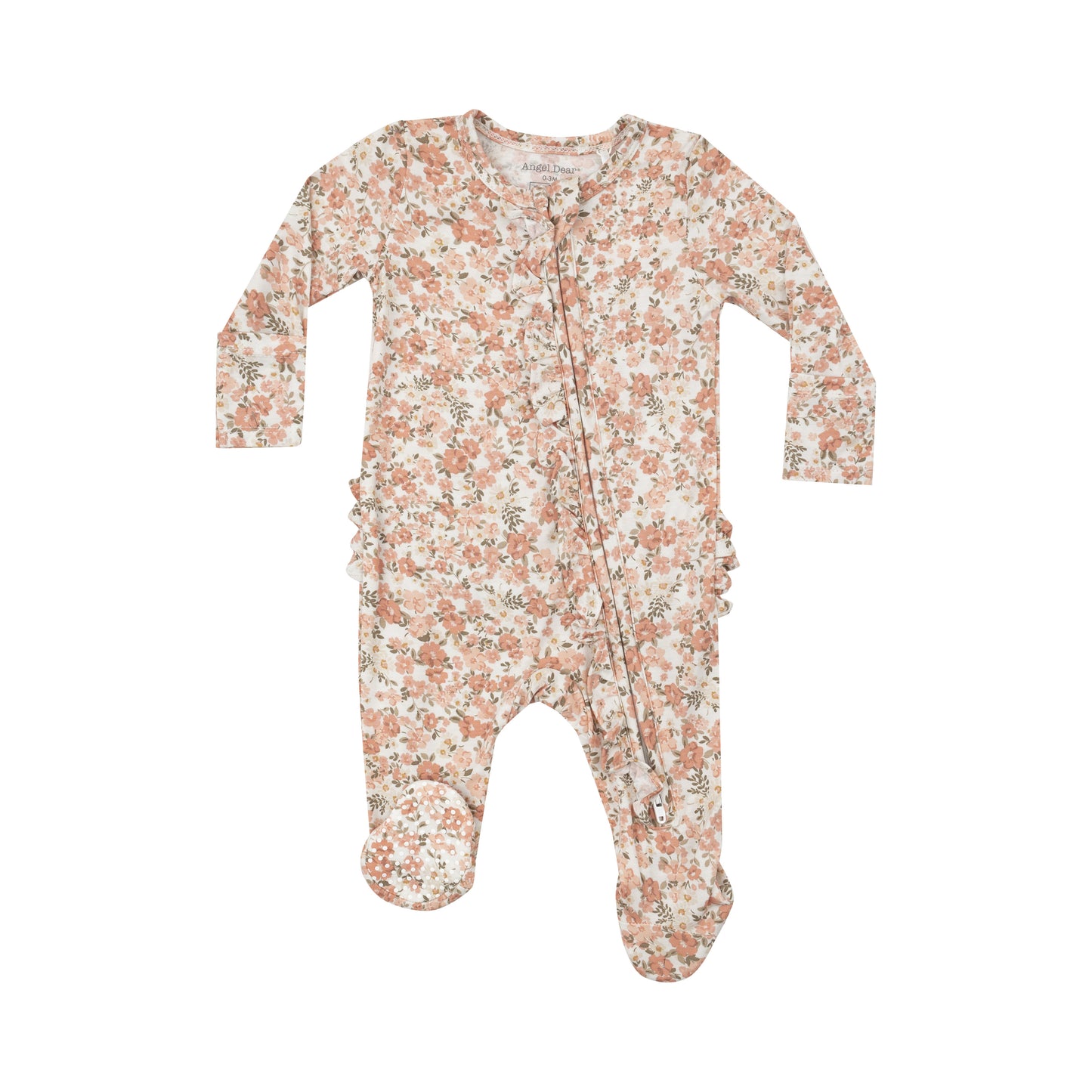 Sweet Rose Calico Ruffle Footie