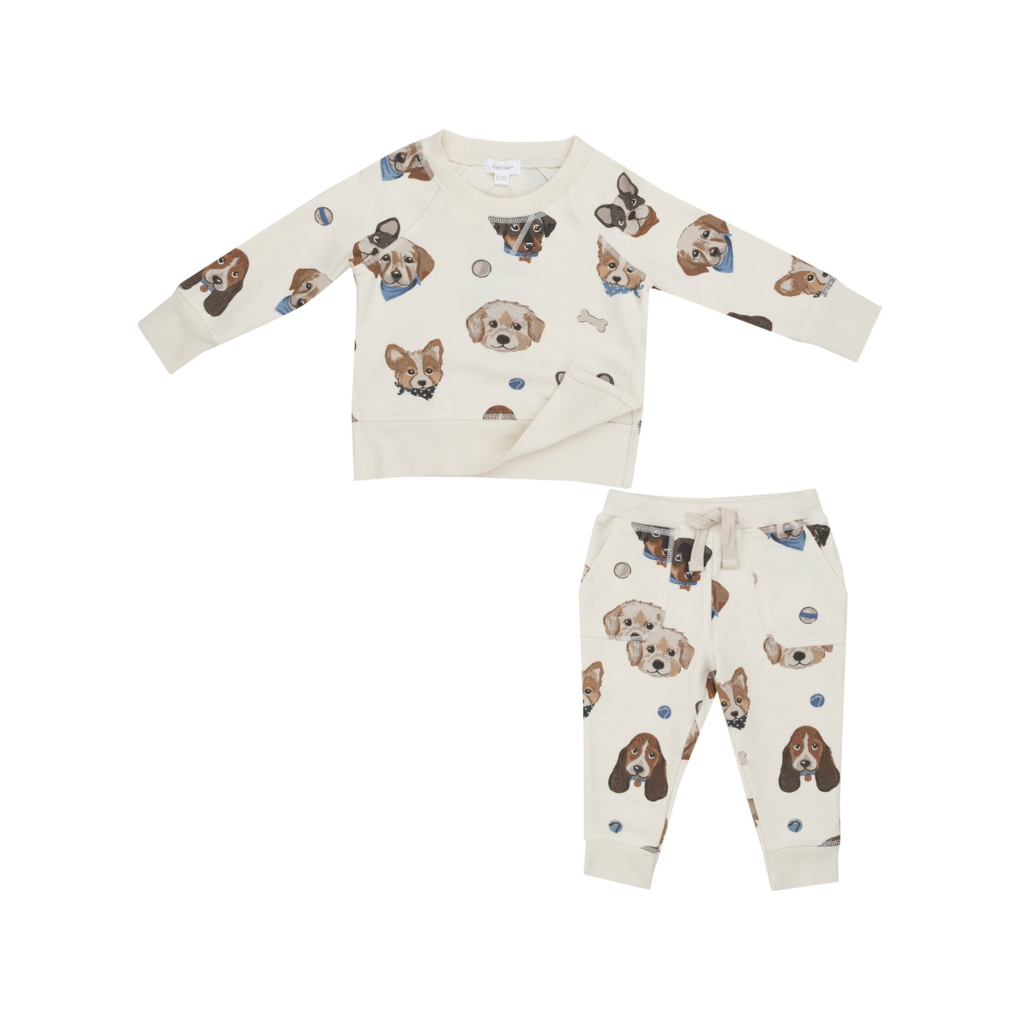 Vintage Puppy Faces Jogger Set