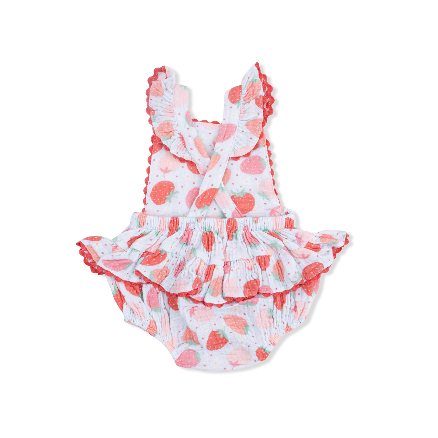 Strawberry Bliss - Ric Rac Ruffle Sunsuit