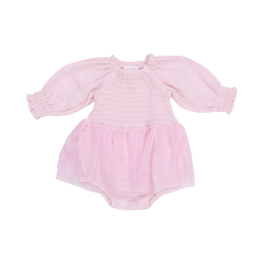 Pink Smocked Tutu Bubble