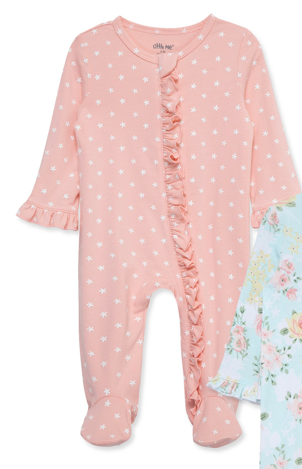 Pink Star Ruffle Footie