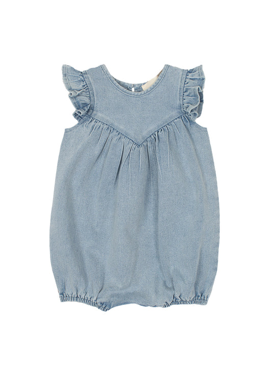 Sunset Fields Denim Romper