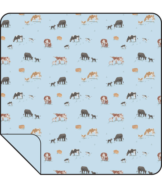 Cow Families Bamboo Swaddle Blanket