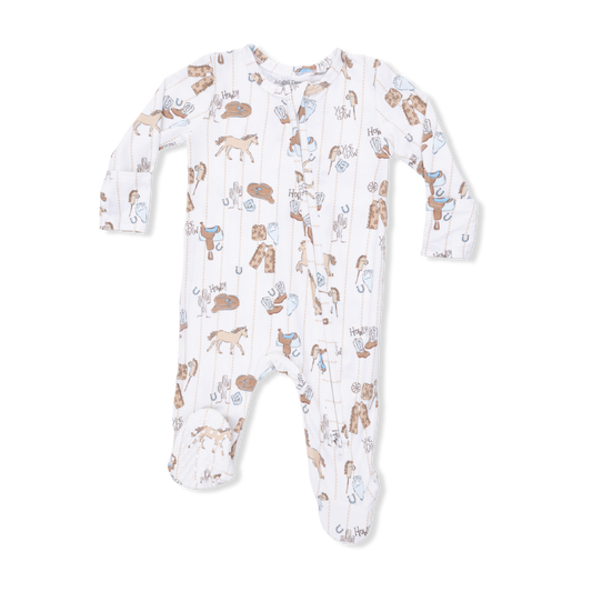 Cowboy Nursery - Zipper Footie