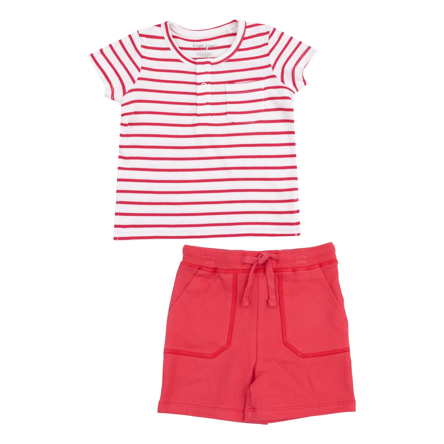 Vintage Red Stripe Short Set