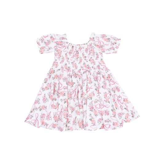 Ribbons and Flowers Smocked Dress