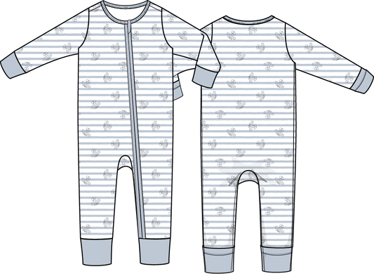 Airplane Stripe Convertible Romper