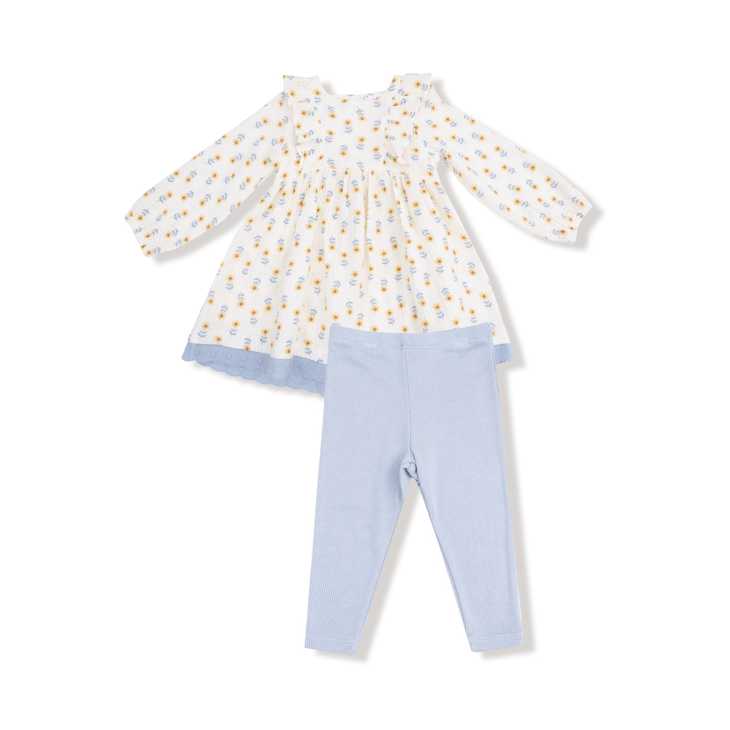 Western Sunflower Dress and Legging Set