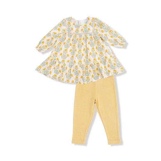 Winter Dandelions Dress and Legging Set