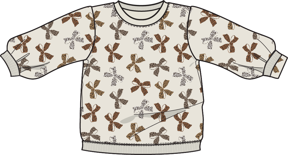 Leopard Bow Sweatshirt