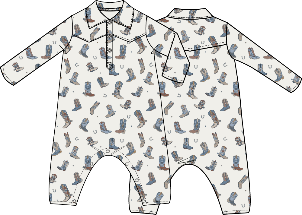 Buckaroo Boots Polo Romper