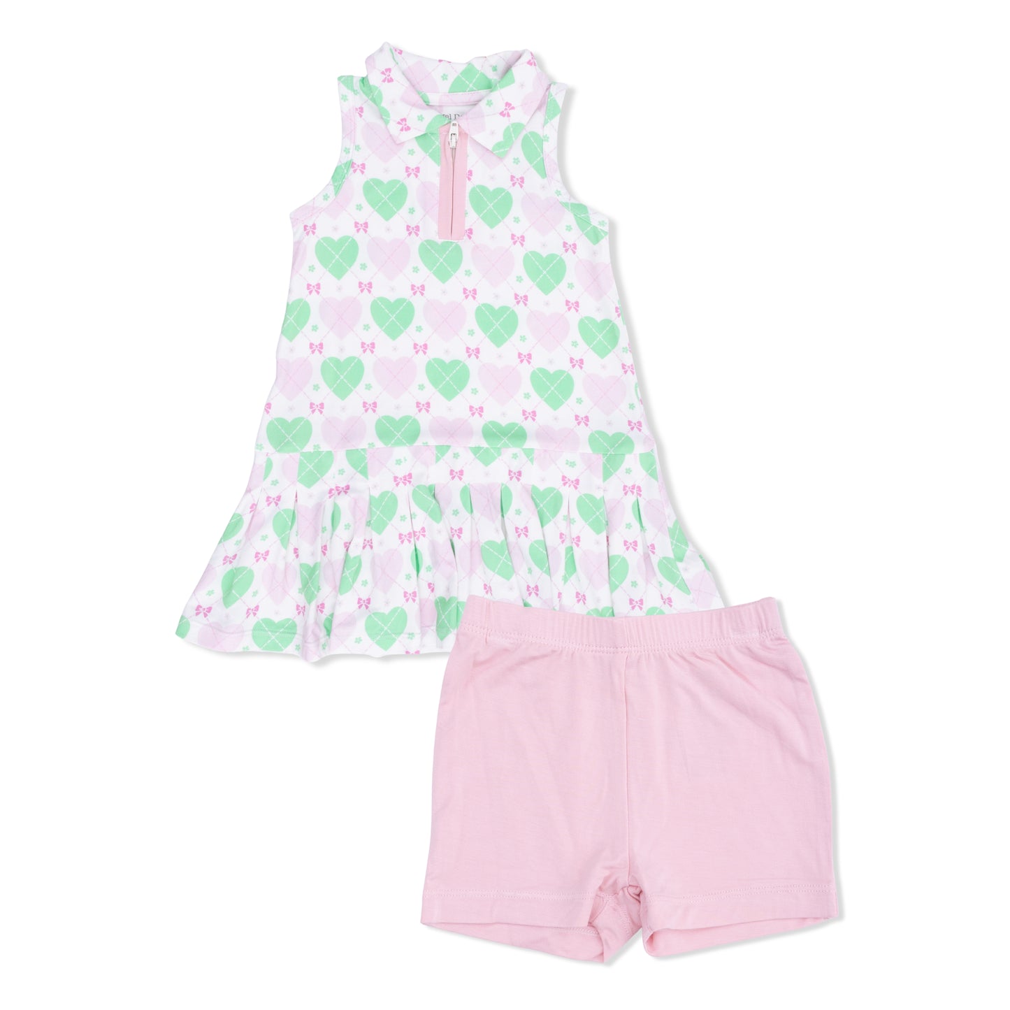 Heart Argyle - Polo Tennis Dress and Shorts