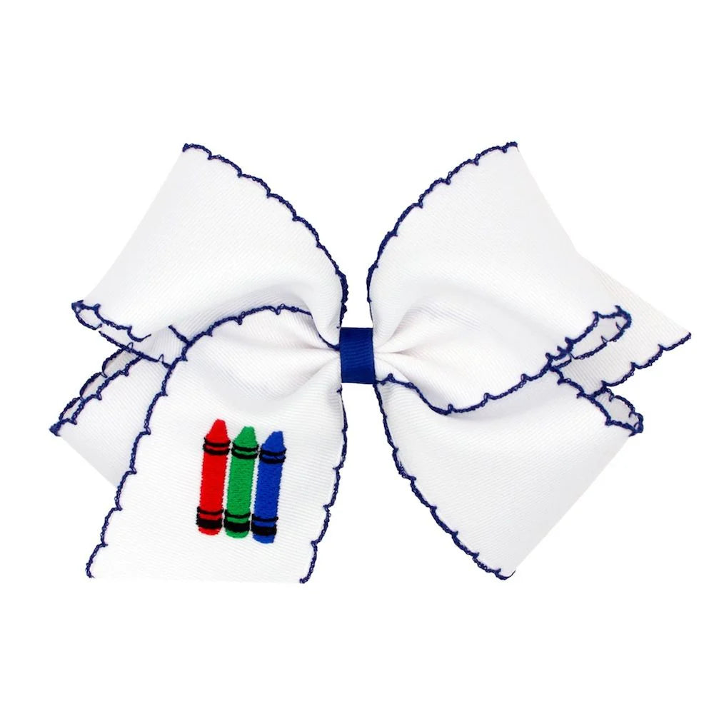 King Embroidery Crayons Hair Bow