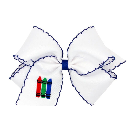 King Embroidery Crayons Hair Bow