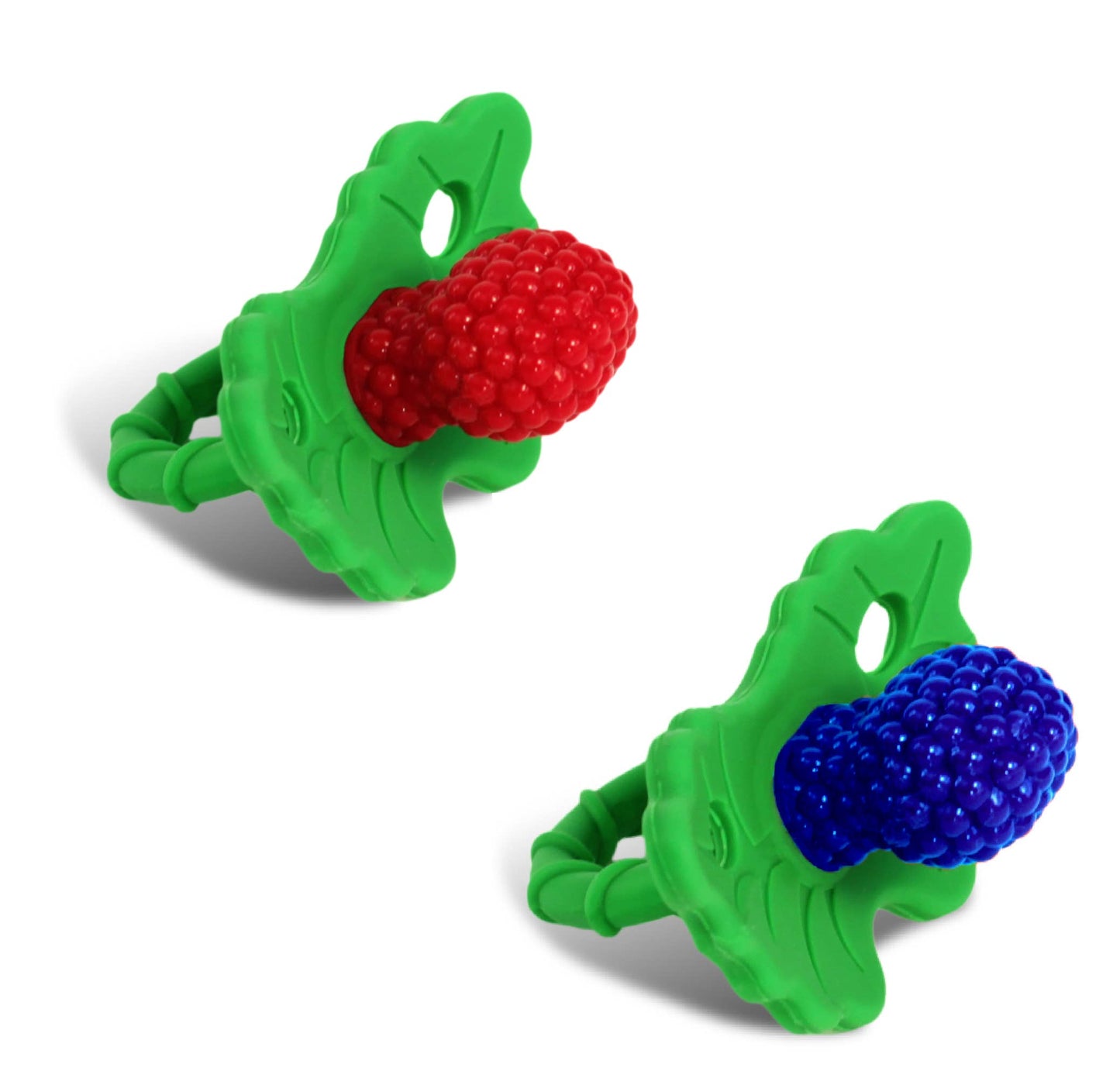 RaZberry Silicone Teether 2PK - Red & Blue