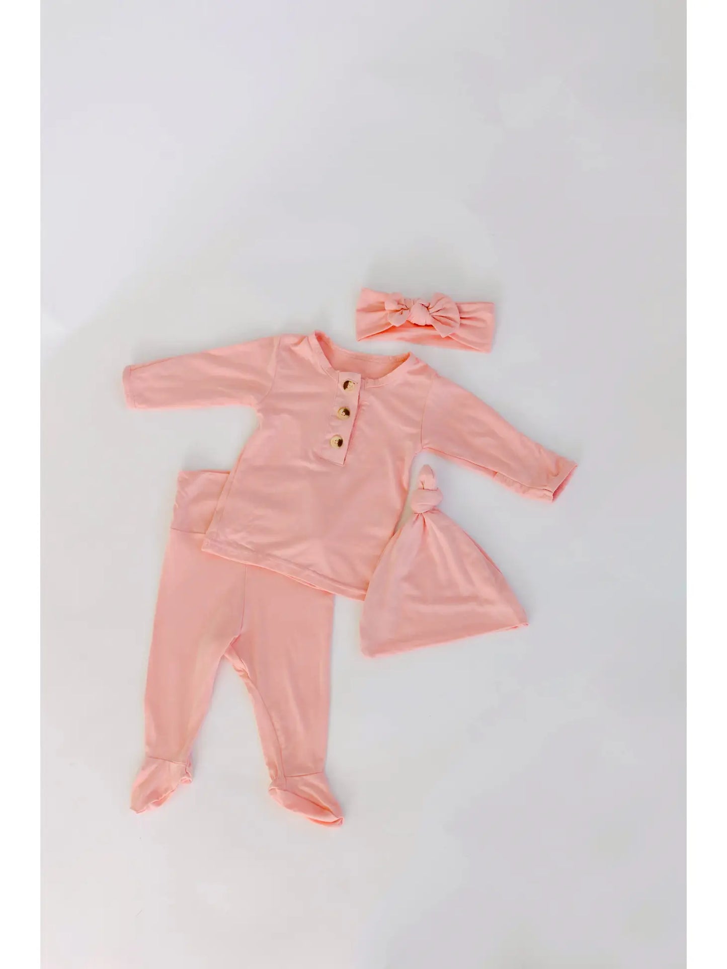 Pink Outfit and Hat/Headband Set (Newborn-3 months)