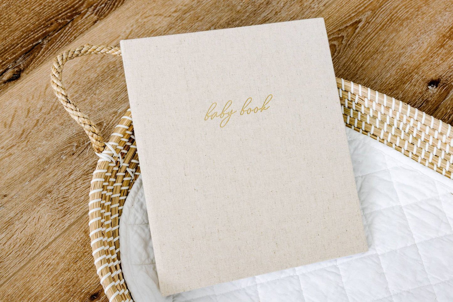 Baby Book - Memory book + keepsake box (Sand)