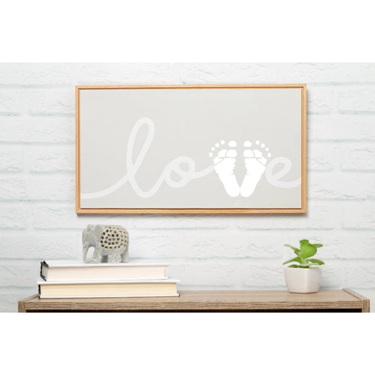 Love Framed Print Canvas and Paint Set