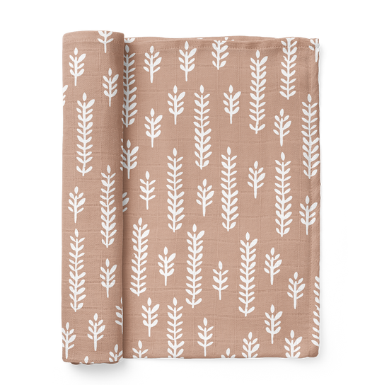 Muslin Swaddle Baby Blanket – Wheat