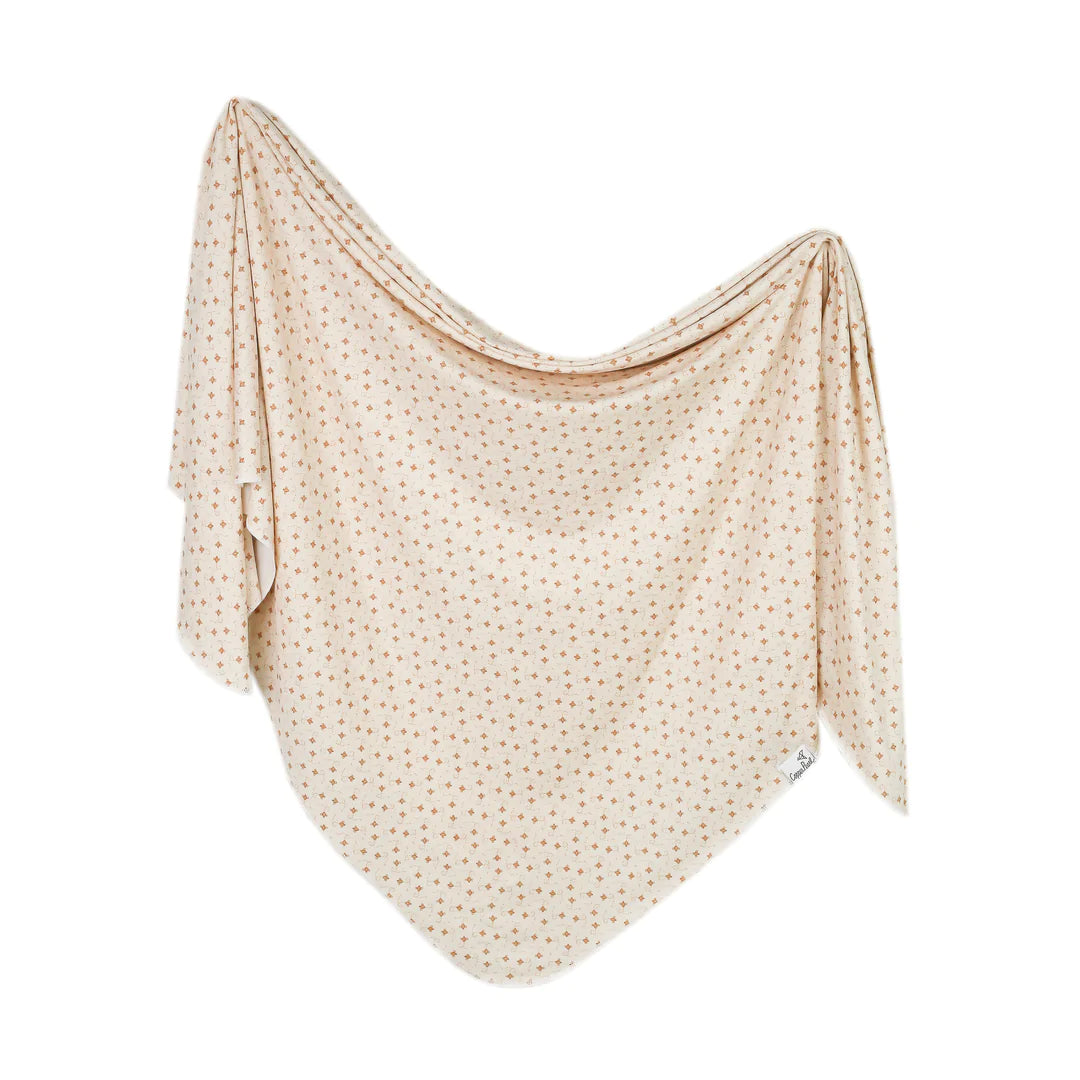 Copper Pearl Knit Swaddle Blanket