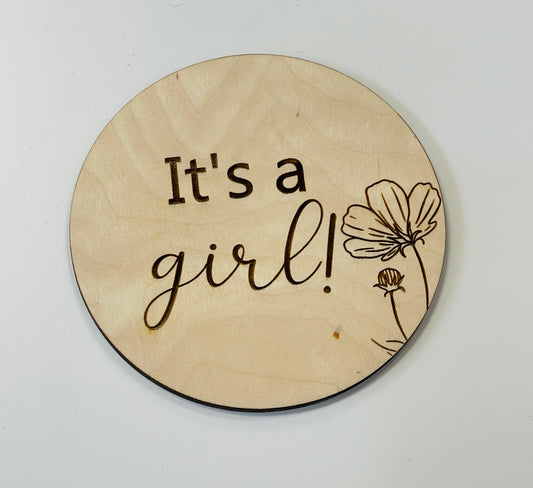 It's a Girl - 4" disc