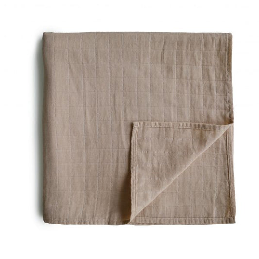 Muslin Swaddle Blanket Organic Cotton - natural