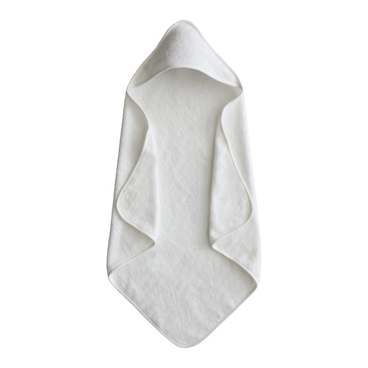 Organic Cotton Baby Hooded Towel - Pearl