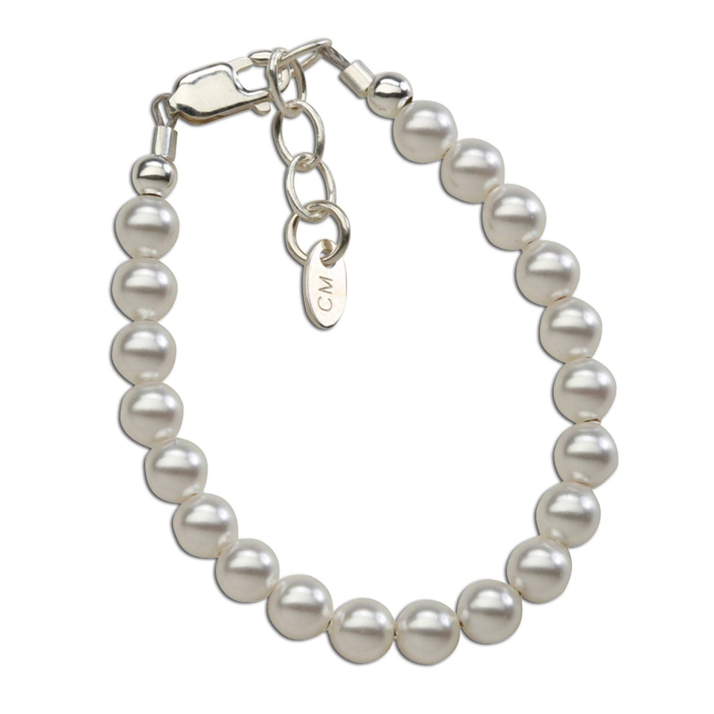 Serenity - Sterling Silver Pearl Baby & Children's Bracelet