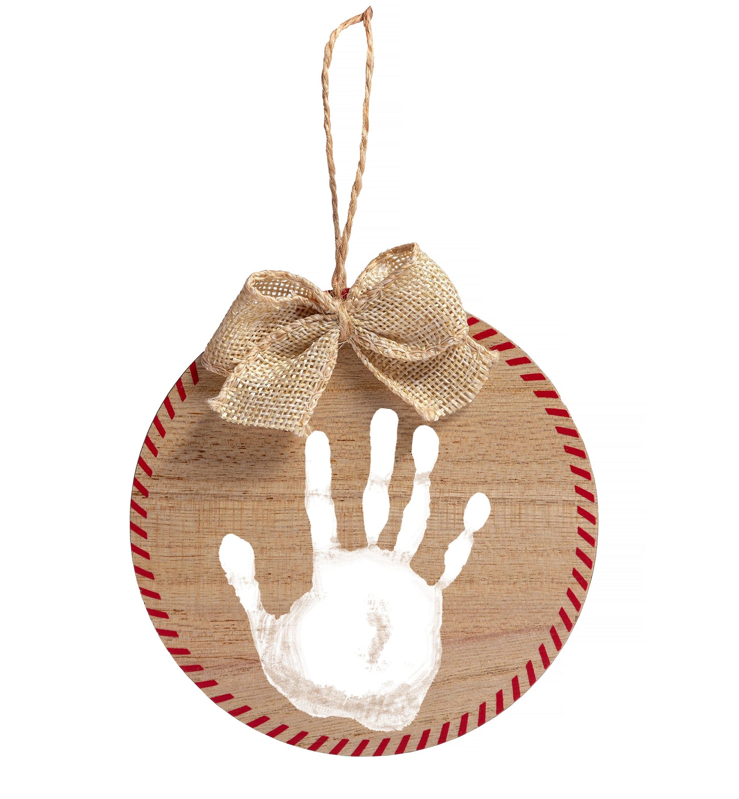Fill In Print Ornament and Paint Kit, Holiday Rustic Ribbon